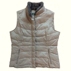 Eddie Bauer Down Tan Vest Large